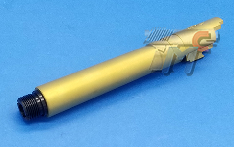 5KU 5inch Stainless Outer Barrel w/Adaptor for Marui Hi-Capa (Gold) - Click Image to Close